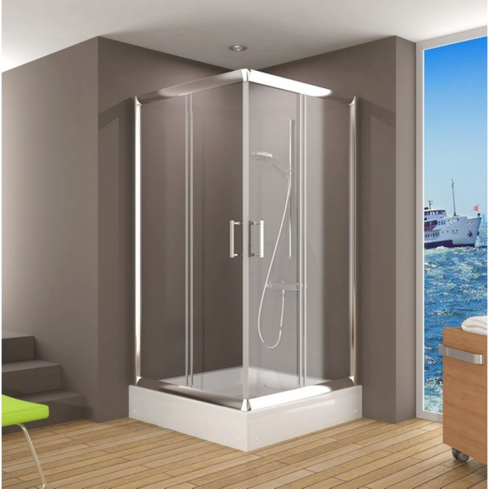 S'Tina 80X80 Cm Kare Duş Teknesi + 5 Mm Şeffaf Temperli Cam Duşakabin Duşakabin Fiyatı