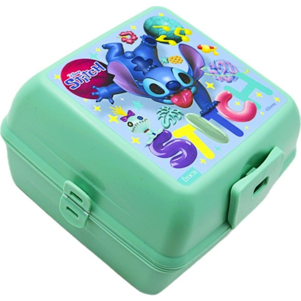 Stitch 4 Bölmeli Plastik Beslenme Kutusu Turkuaz (OTTO-42583) Beslenme Çantası Fiyatı