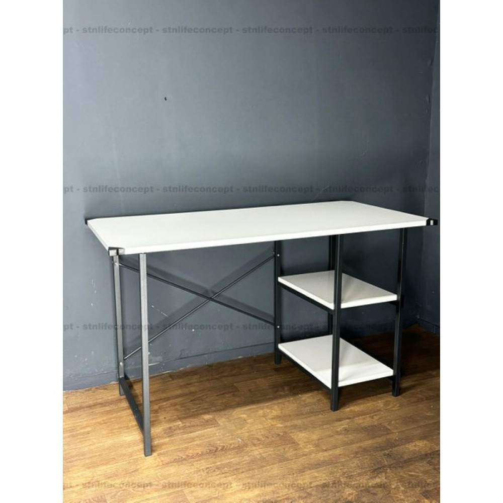 stnlifeconcept 60X120CM Çalışma Masası Metal Ayaklı Ders Çalışma Ofis Masası - Beyaz Çalışma Masası Fiyatı