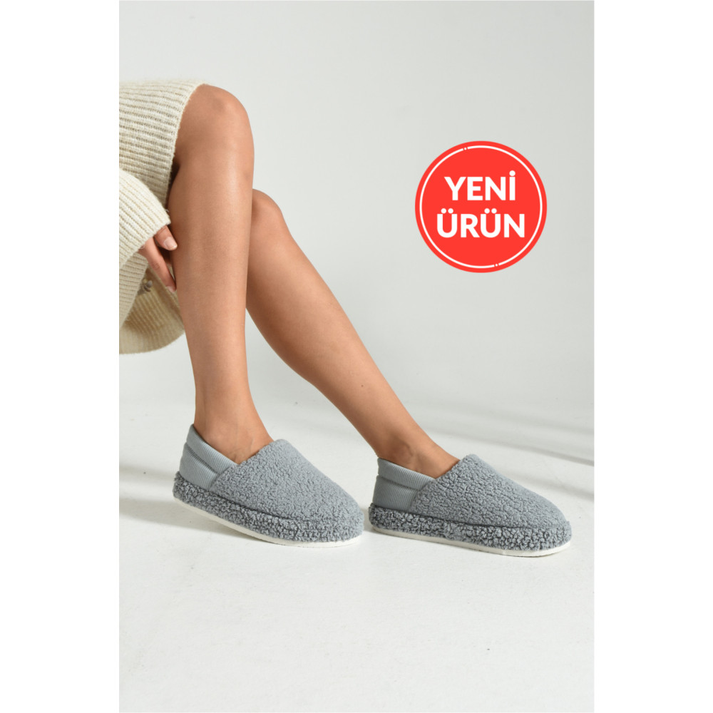 STOCON Kadın Lastikli Kaymaz Taban Peluş Ev Botu Panduf 40 Beden Kadın Terlikleri ve Sandaletleri Fiyatı