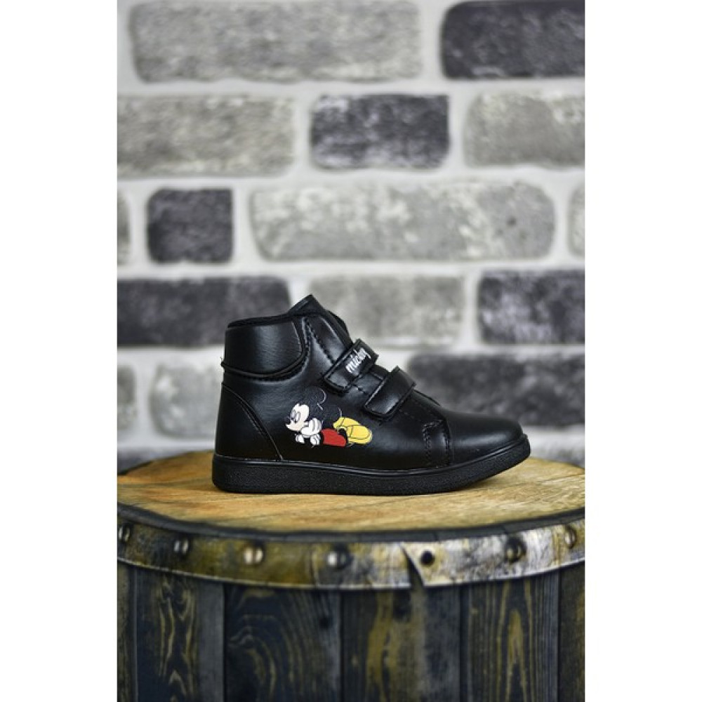 Stocon Kids Çocuk Mickey Bootie Siyah STC107 Erkek Çocuk Bot Fiyatı