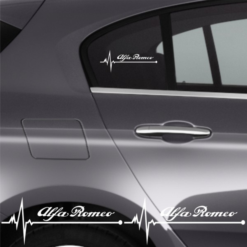 Stok Shop Alfa Romeo 166 Ritim Oto Sticker (2 Adet) - Beyaz - 20 x 20 cm Oto Boyaları Fiyatı