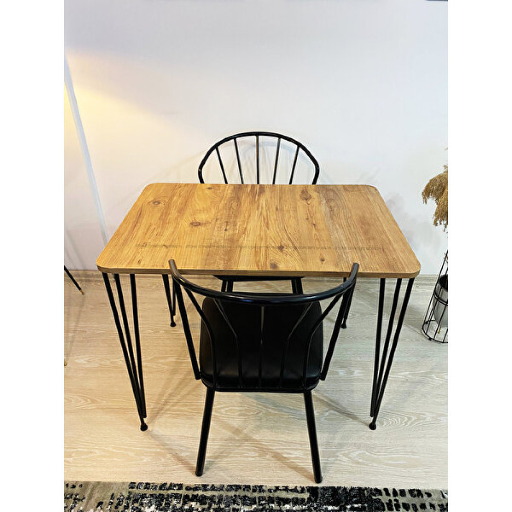 Stone Concept Mobilya Mutfak Masa Takımı 60X90CM Yemek Masası Cafe Masası 2 Adet Güneş Sandalye 1 Adet Masa Atlantik Çam Masa - Sandalye Seti / Takımı Fiyatı
