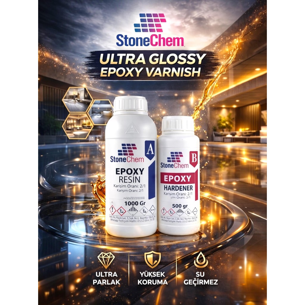 Stonechem 1,5 KG Ultra Parlak Epoksi Cila Seti – Yüzey ve Objeler İçin Buğulanma Yapmayan Kristal Parlatıcı (Buruşma Önleyici Formül) Bulaşık Yıkama Fiyatı