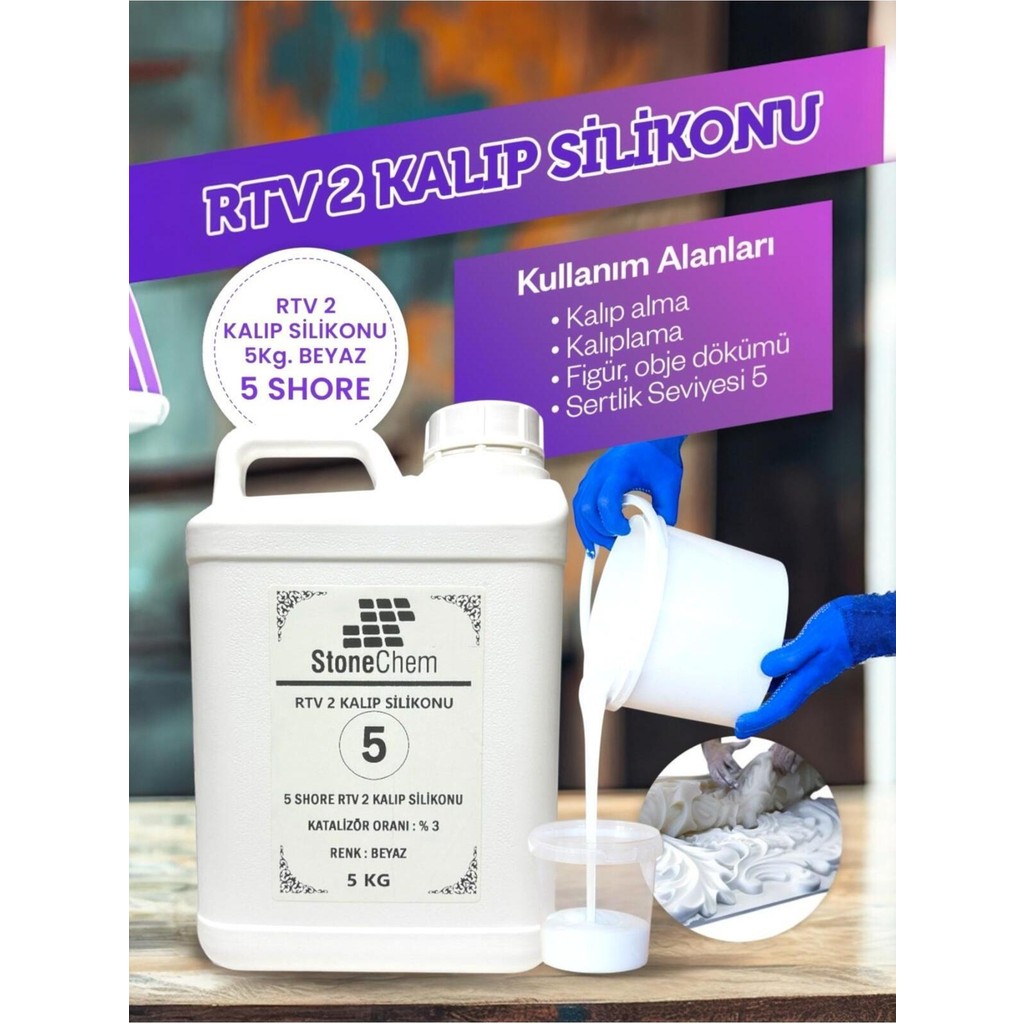 Stonechem RTV-2 Kalıp Silikonu 5 kg – 5 Shore Ultra Yumuşak ve Esnek – Beyaz – Katalizör Dahil – 1. Sınıf Yerli Üretim SSD / Solid State Drive Fiyatı