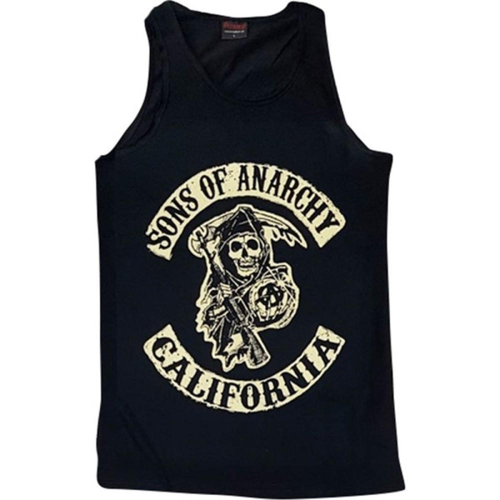 Stonedfame Sons Of Anarchy Baskılı Sıfır Kol T-Shirt Erkek T-shirt Fiyatı
