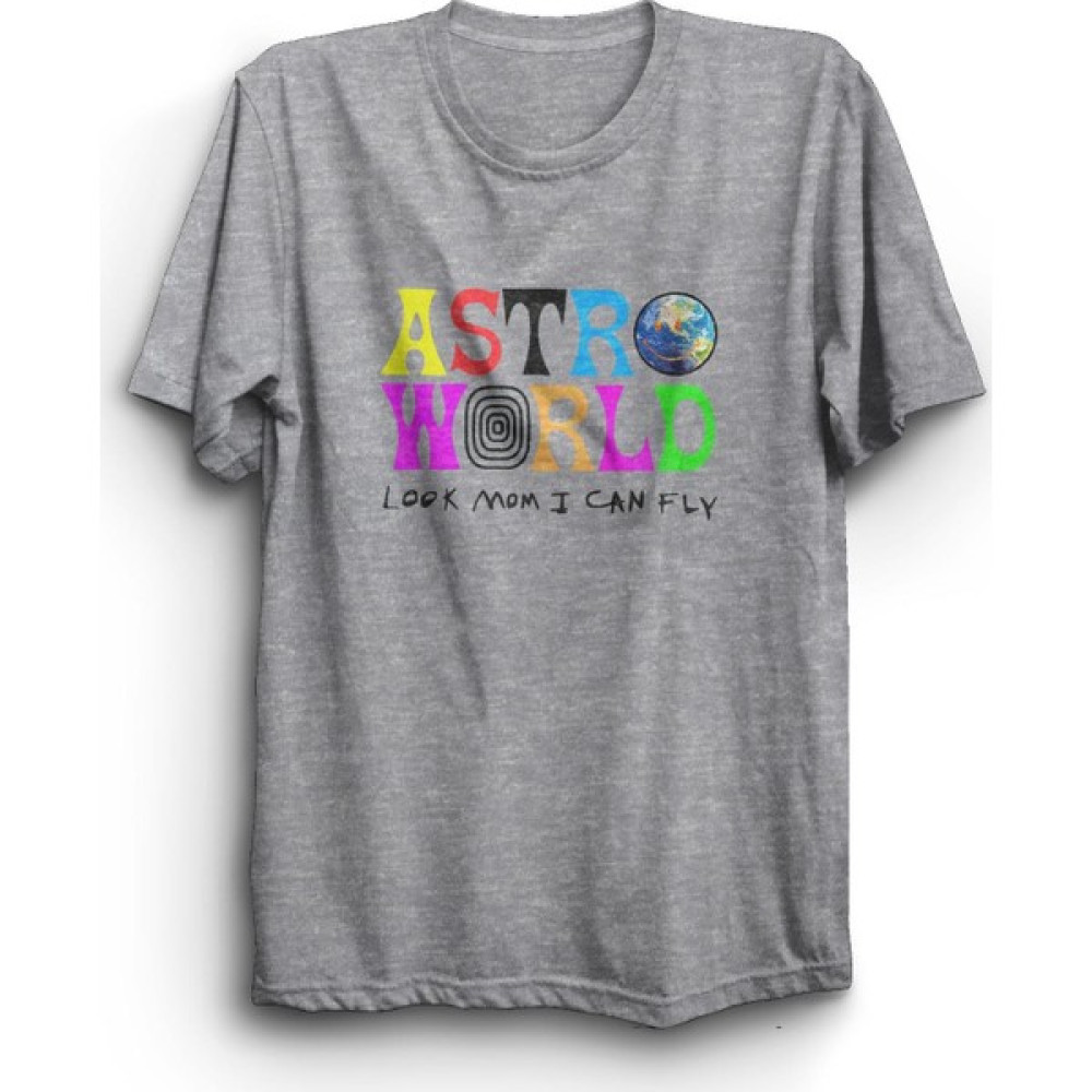 Stonedfame Travis Scott Astroworld Baskılı Tshirt - Gri - L Oto Boyaları Fiyatı