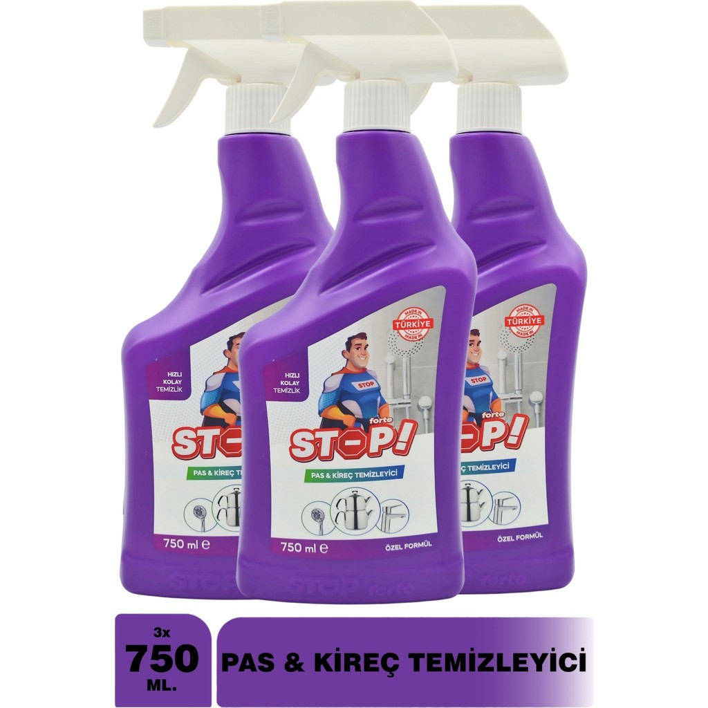 Stop Forte 3'lü Pas&kireç Temizleyici 750 ml Diğer Fiyatı