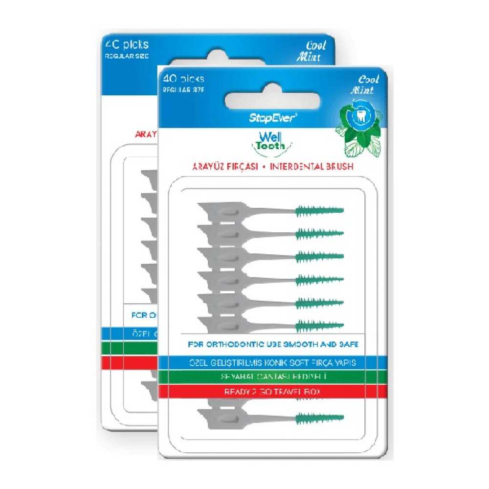 Stopever Well Tooth Arayüz Fırçası Normal Boy 2 Paket- 80 Adet Diş Fırçaları Fiyatı