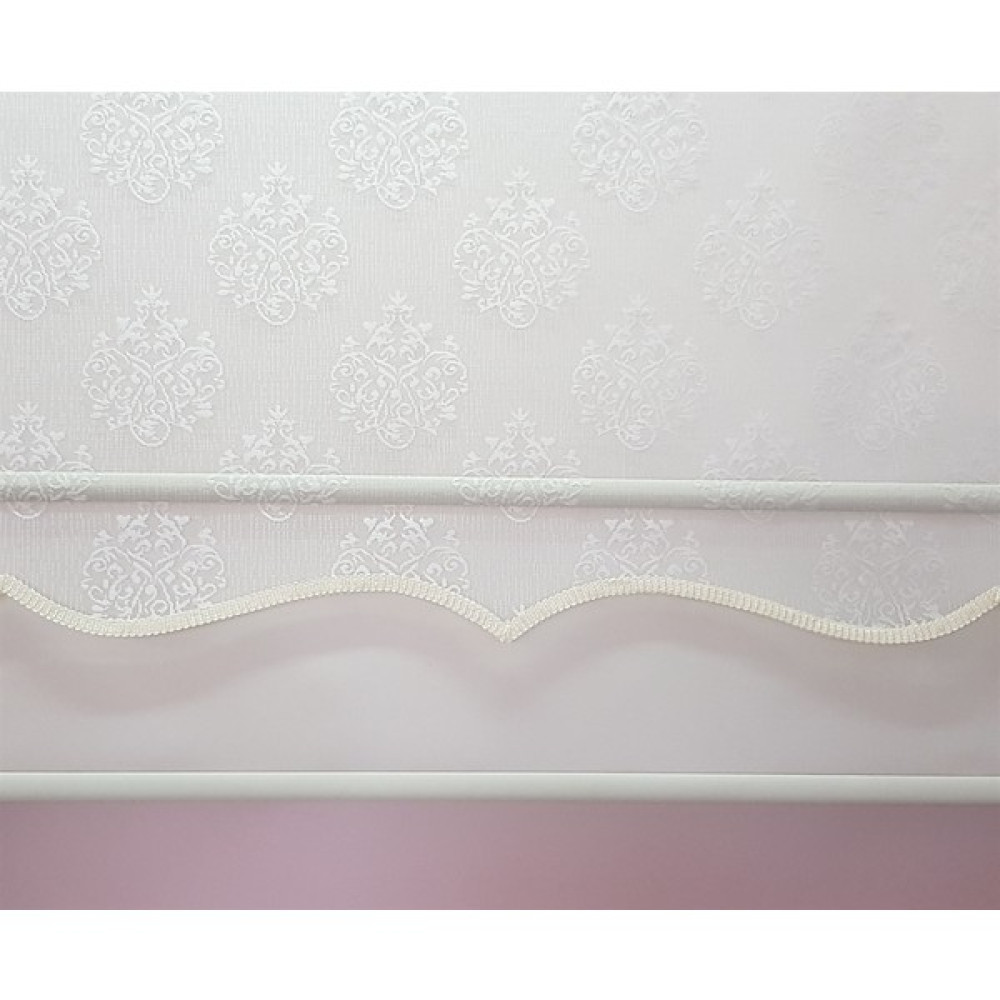 Storburada Çift Mekanizmalı Kirli Beyaz Damask Tül Perde ve Ekru Stor Perde STB45252-V01 - 70 x 200 cm Stor Perde Fiyatı