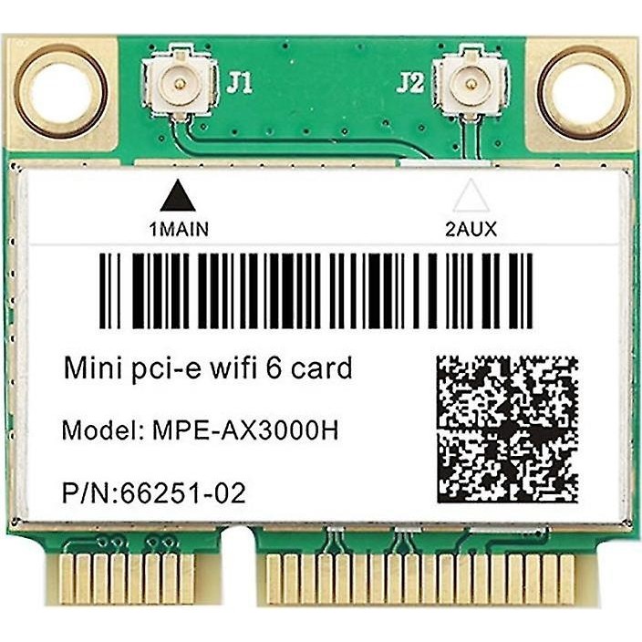 Store Of Wifi MPE-AX3000H Intel Ax200 Çipli Wi-Fi 6 802.11ax Çift Bant 3000 Mbps Half Mini PCI-e Ağ Kartı + Bluetooth 5.2 Diğer Fiyatı