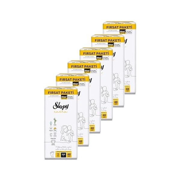 Storemax Sleepy Extra Günlük Aktivite Fırsat Paketi Bebek Bezi 2 Numara Mini 288 Adet - ASİA Bebek Bezi Fiyatı