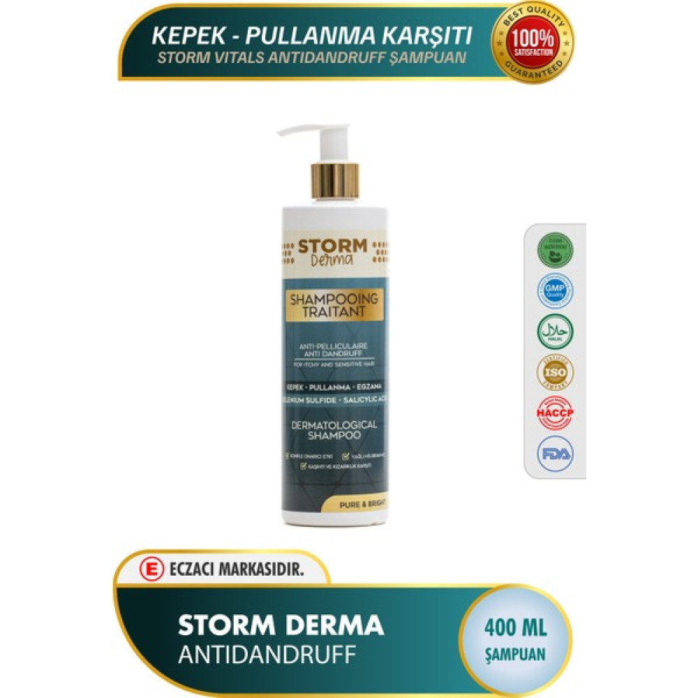 Storm Derma Anti-Dandruff Kepek Karşıtı Sampuan 400 ml Şampuan ve Saç Kremi Fiyatı