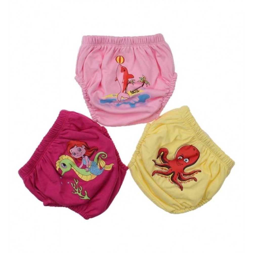 Story Baby Kız Bebek Sevimli 3'Lü Alıştırma Külodu (Pembe) Kırmızı Yunuslu - 2 - 3 Yaş Bebek Külodu Fiyatı