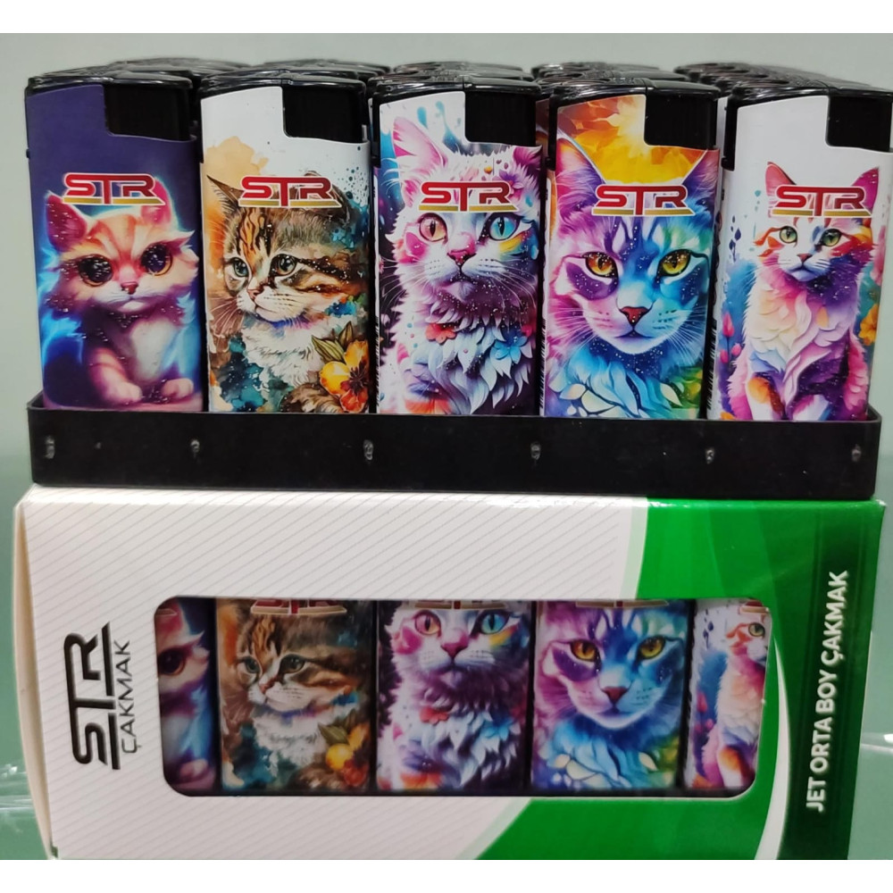 Str Dolumlu Izgaralı Jet Çakmak (Kedi) Çakmak Fiyatı