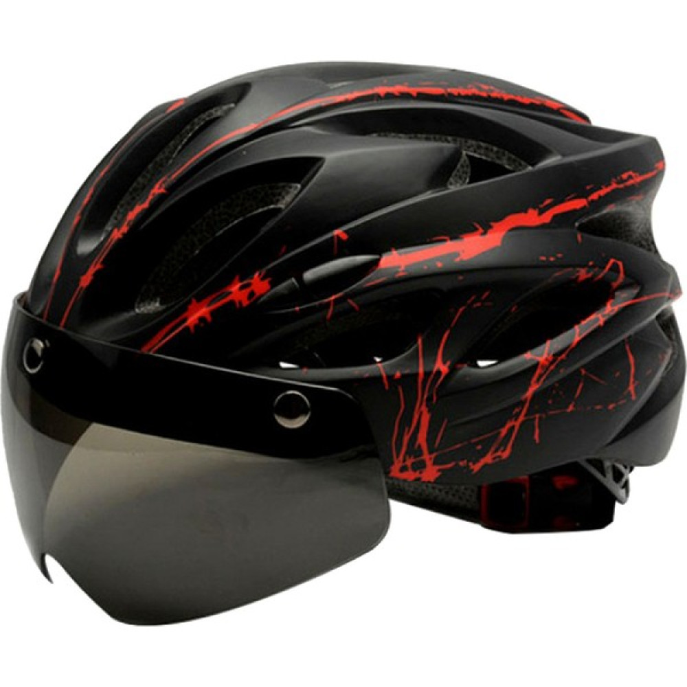 Strade Store Yetişkin Bisiklet Kask Kadın Erkek Manyetik Gözlük Siyah Kırmızı ile Bisiklet Kask (Yurt Dışından) Bisiklet Aksesuarları Fiyatı