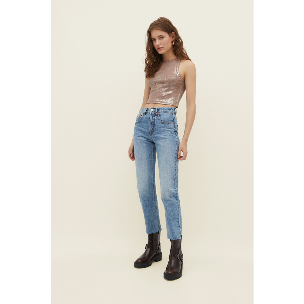 Stradivarius Crop Straight Fit Jean 38 Beden Bayan Jeans / Kot Pantolon Fiyatı
