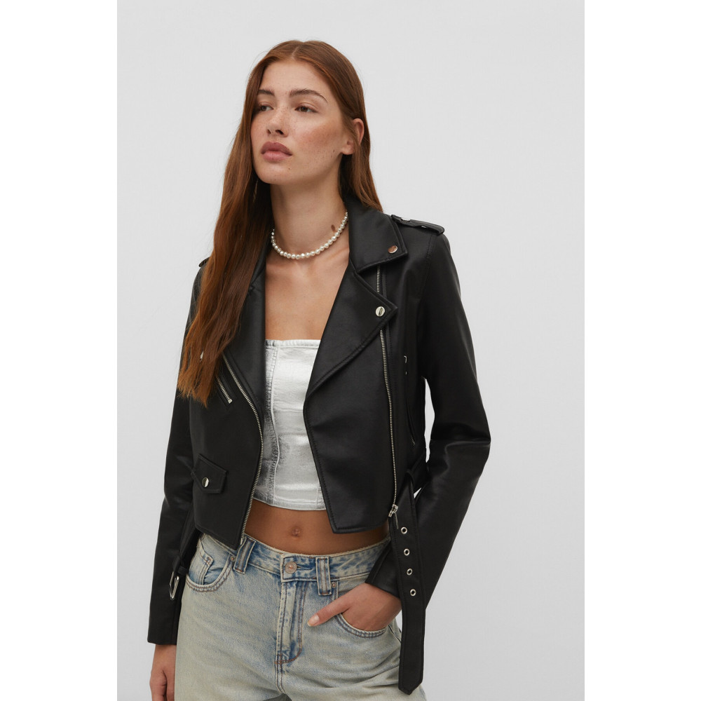 Stradivarius Kemerli Suni Deri Biker Ceket XL Beden Bayan Ceket Fiyatı