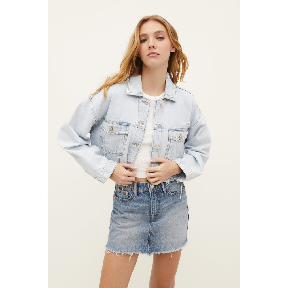 Stradivarius Kısa Denim Ceket S Beden Bayan Ceket Fiyatı