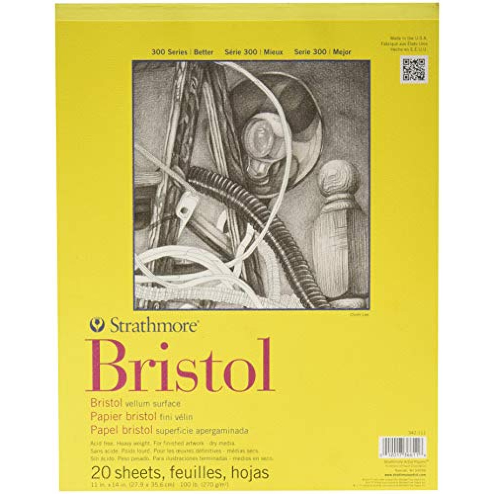 Strathmore 300 Series Bristol Pad - 11-Inchx14-Inch - 20 Sheet Pad