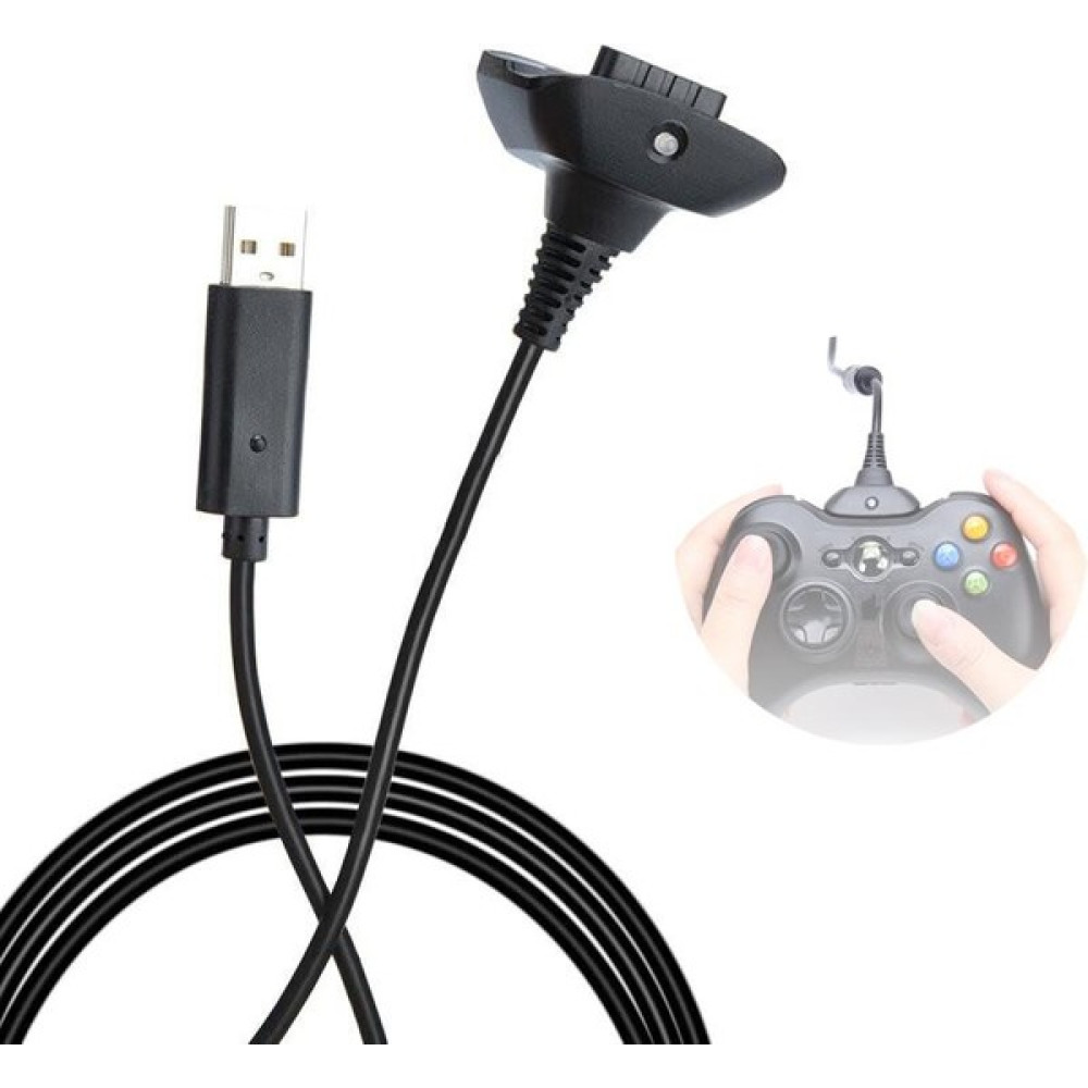 Streak Microsoft XBox 360 Gamepad Kol USB Şarj Kablosu - Siyah Xbox Oyun Kolu ve Aksesuarları Fiyatı