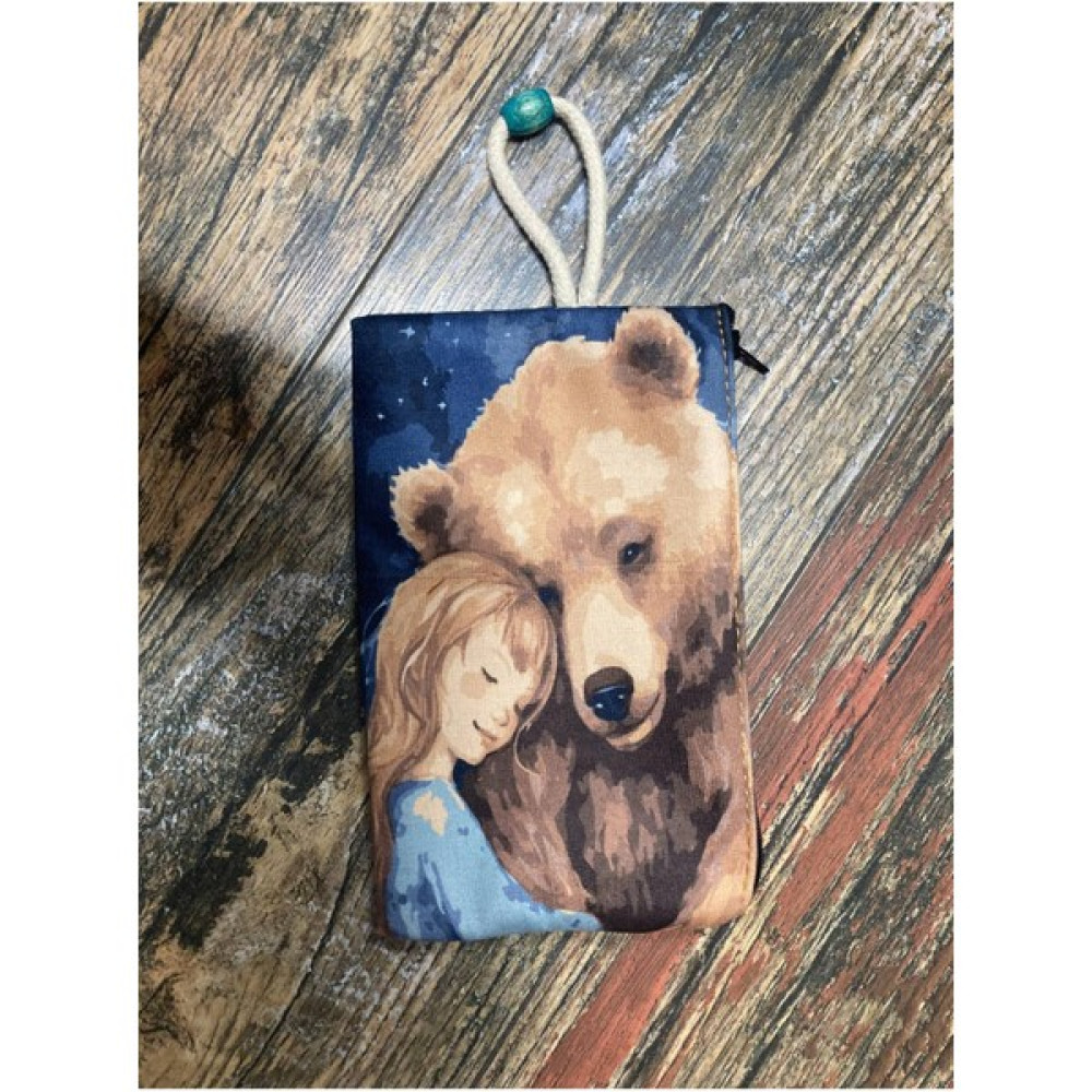 Street Bag Ayı Masal Desenli Baskılı Kalemlik , El Çantas , Baskılı Bez Çanta , Makyaj Çantası - Açık Kahverengi Makyaj Fırça ve Aksesuarları Fiyatı