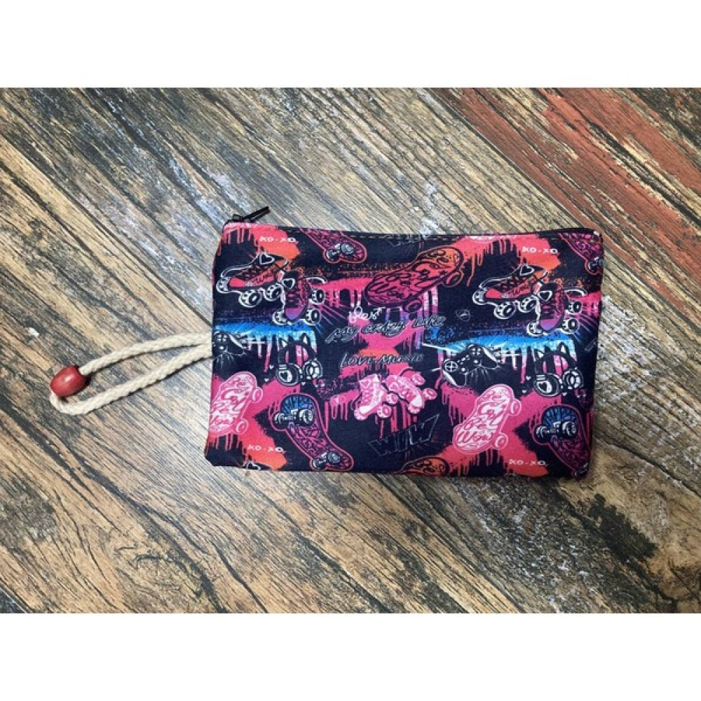 Street Bag  grafiti Desenli Baskılı Kalemlik , El Çantas , Baskılı Bez Çanta , Makyaj Çantası - Açık Mor Makyaj Fırça ve Aksesuarları Fiyatı