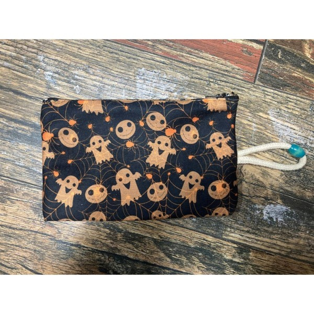 Street Bag Hayalet Halloween Desenli Baskılı Kalemlik , El Çantas , Baskılı Bez Çanta , Makyaj Çantası - Turuncu Makyaj Fırça ve Aksesuarları Fiyatı