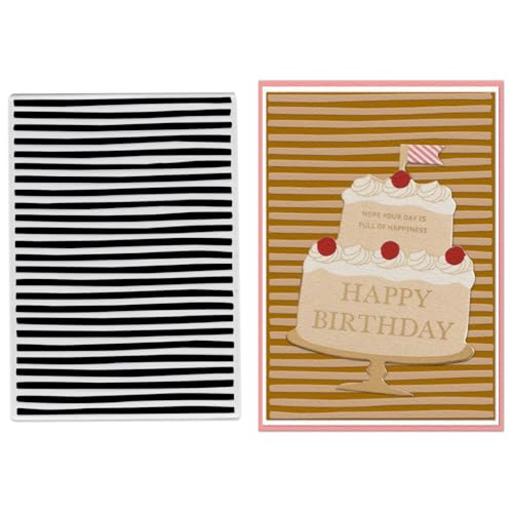 Stripe Background Plastic Embossing Folders for Card Making Wide Lines Background Scrapbooking Plastic Template Photo Album Card Paper Handmade DIY Craft Decoration Template Molds