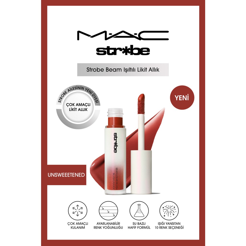 Strobe Beam Işıltılı Çok Amaçlı Likit Allık - Unsweetened 4.3 ml Allık Fiyatı
