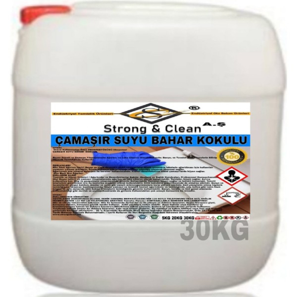 Strong & Clean Çamaşır Suyu Bahar Kokulu 30 kg - 30 lt Çamaşır Yıkama Fiyatı