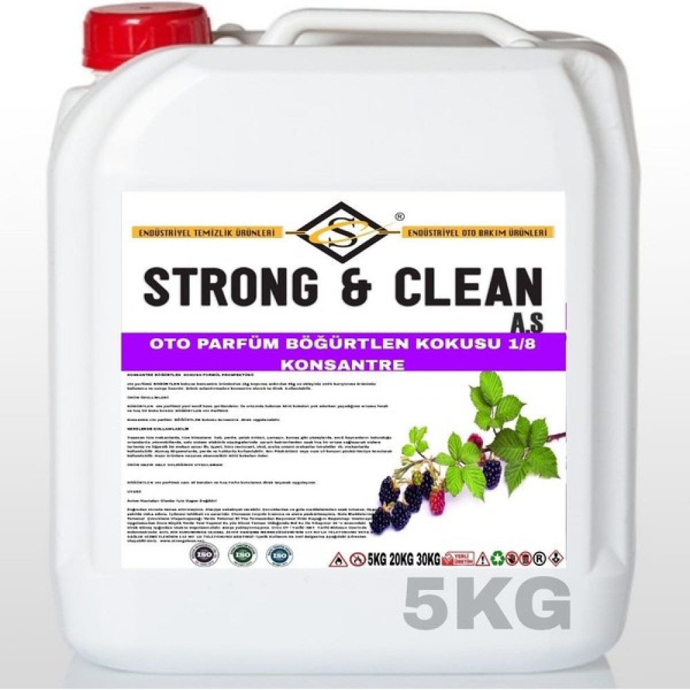 Strong & Clean Oto Parfüm Konsantre 1/8 Böğürtlen Kokulu 5kg Oto Boyaları Fiyatı