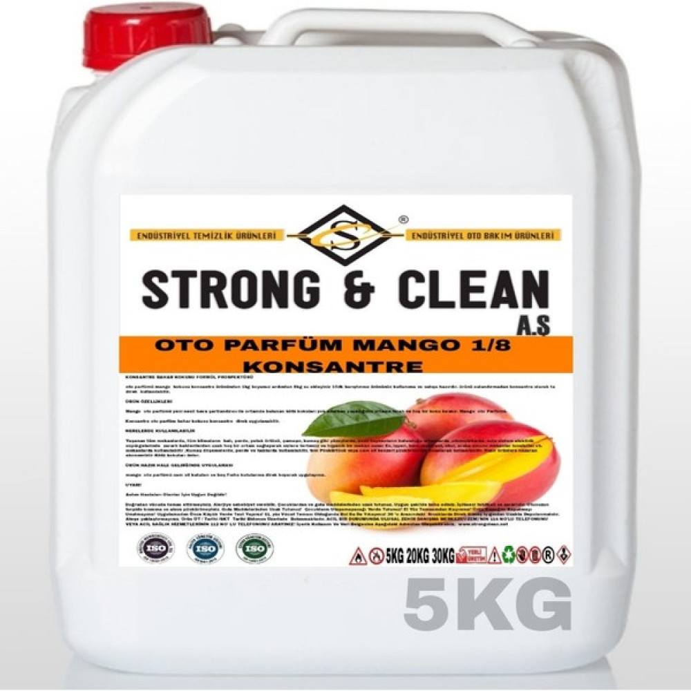 Strong & Clean Oto Parfüm Konsantre 1/8 Mango Kokusu 5kg Oto Boyaları Fiyatı