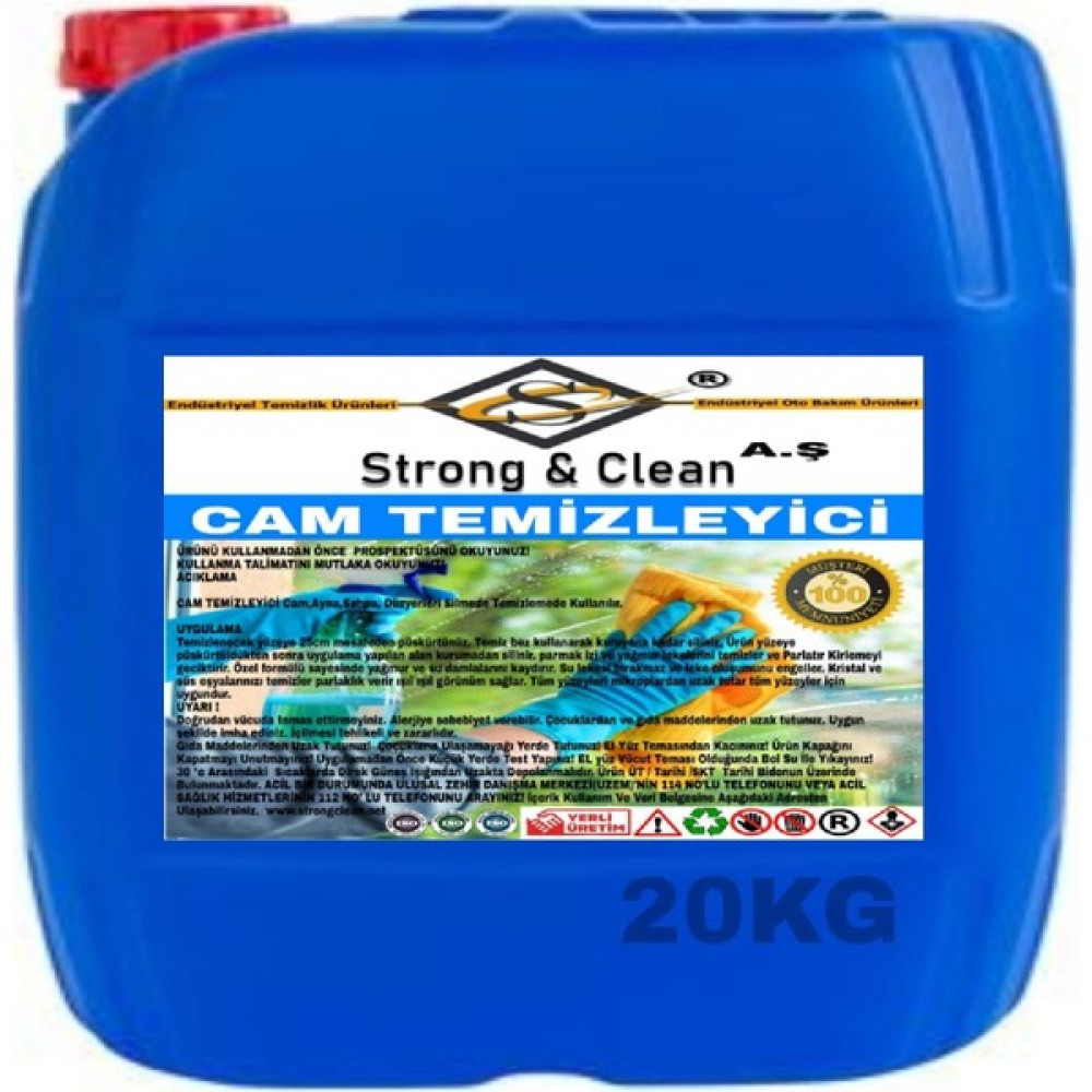 Strong&Clean Cam Sil 20 kg - 20 lt Temizlik Malzemeleri Fiyatı