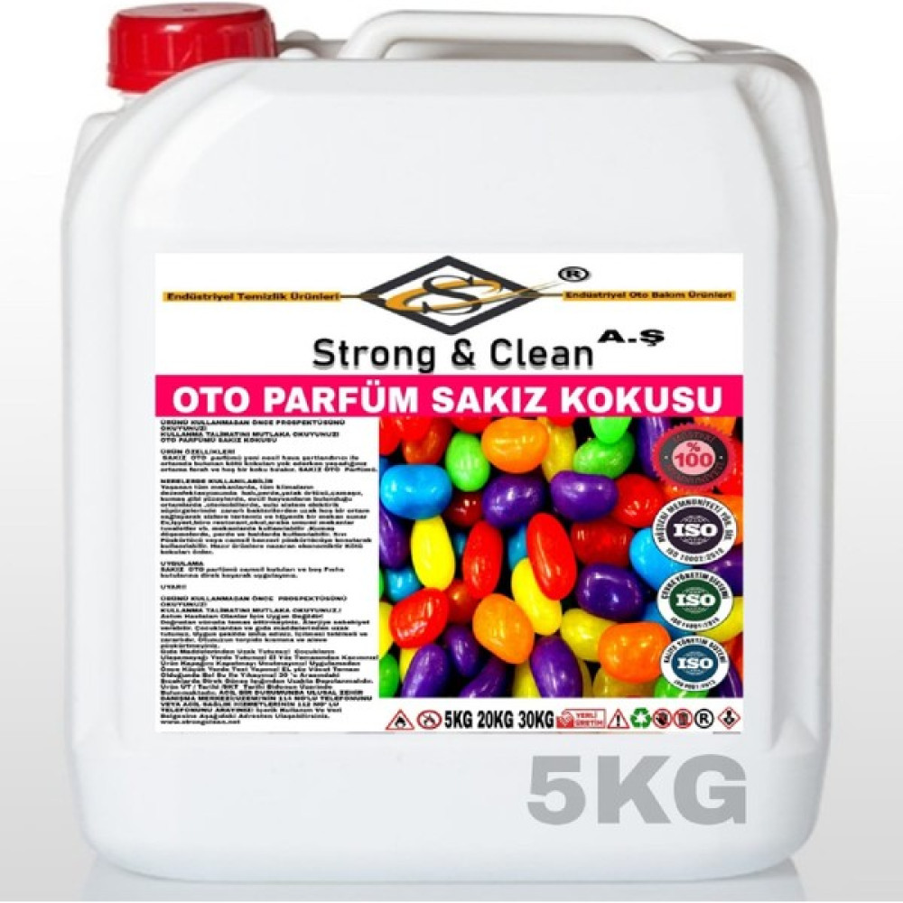 Strong&Clean Oto Parfüm Sakız Kokulu 5Kg Oto Kokuları Fiyatı