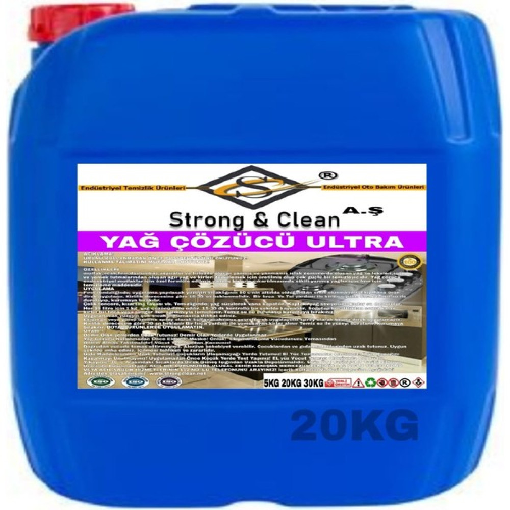 Strong&Clean Yağ Çöz Ultra 20Kg - 20 lt Temizlik Malzemeleri Fiyatı
