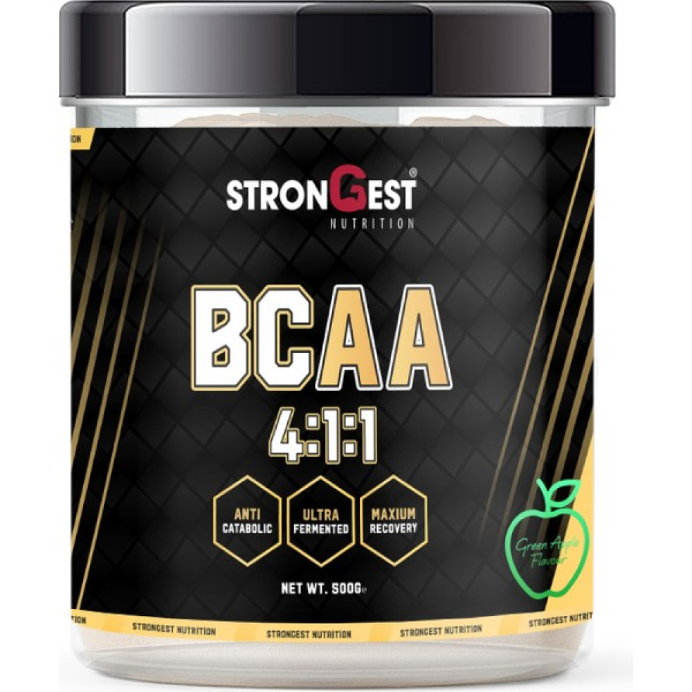 Strongest Bcaa 4.1.1 Yeşil Elma Aromalı 500 gr 50 Servis Amino Asit Fiyatı