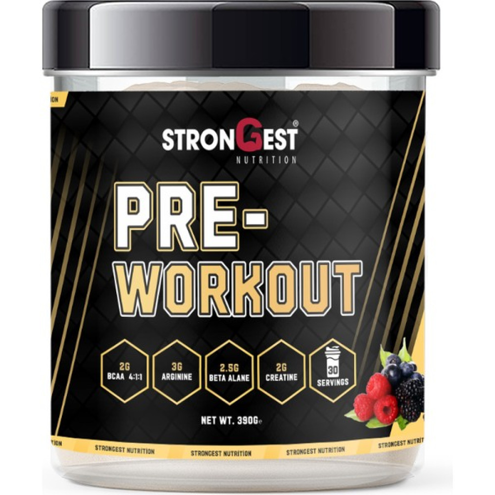 Strongest Pre-Workout 390 gr 30 Servis Kırmızı Orman Meyve Aromalı Amino Asit Fiyatı