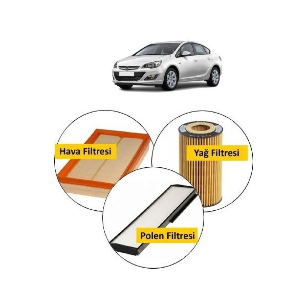 STS Opel Astra J 1.3 Dizel 3'lü Filtre Seti Oto Filtre Grubu Fiyatı