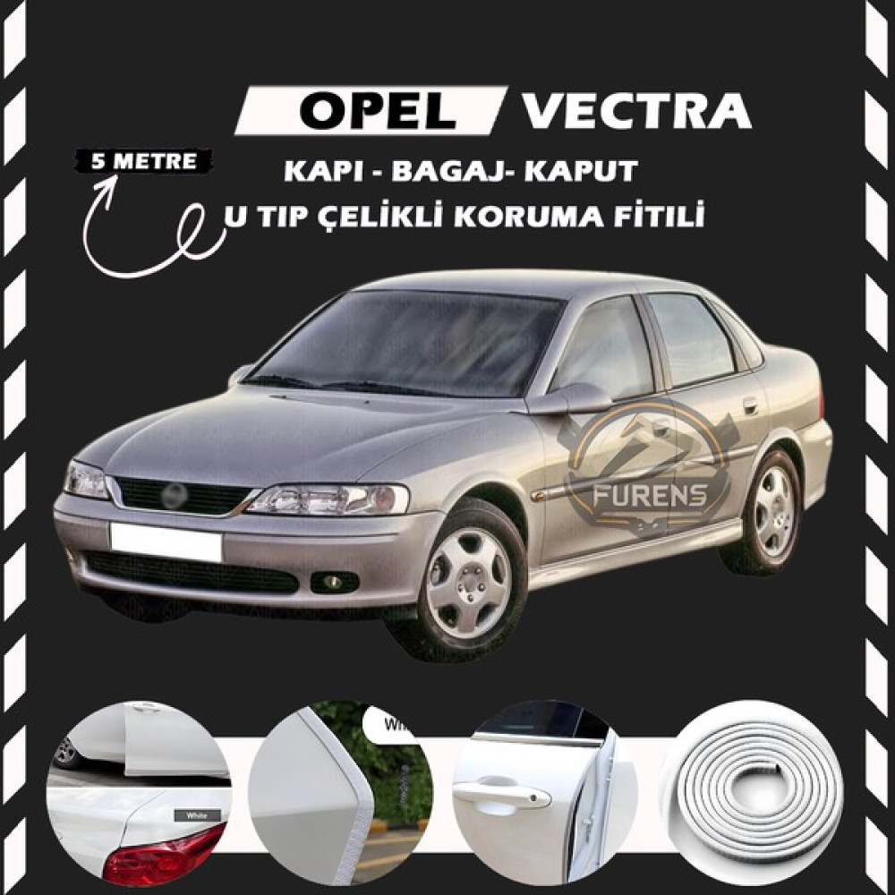 STS Oto Aksesuar Opel Vectra Oto Araç Kapı Koruma Fitili 5metre Parlak Beyaz Renk Oto Boyaları Fiyatı