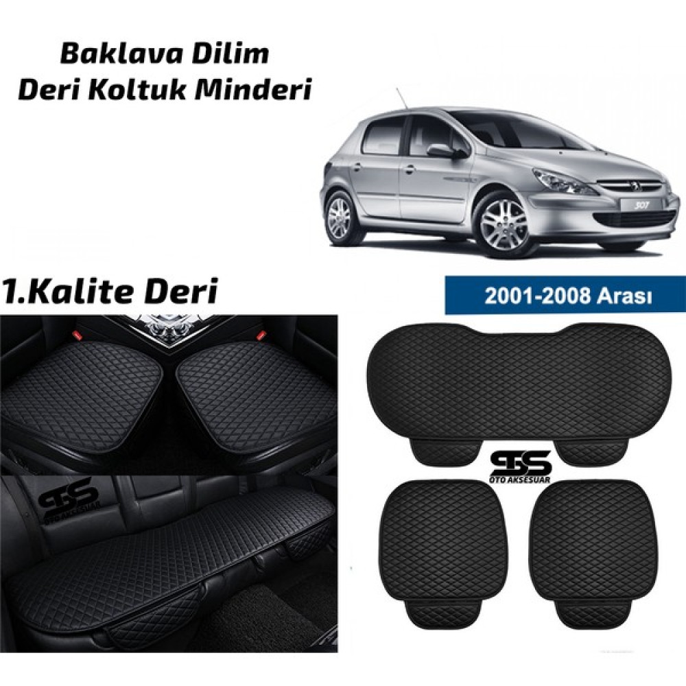 STS Oto Aksesuar Peugeot 307 2001-2008 Siyah Deri Oto Koltuk Minderi Oto Koltuk Minderi Fiyatı