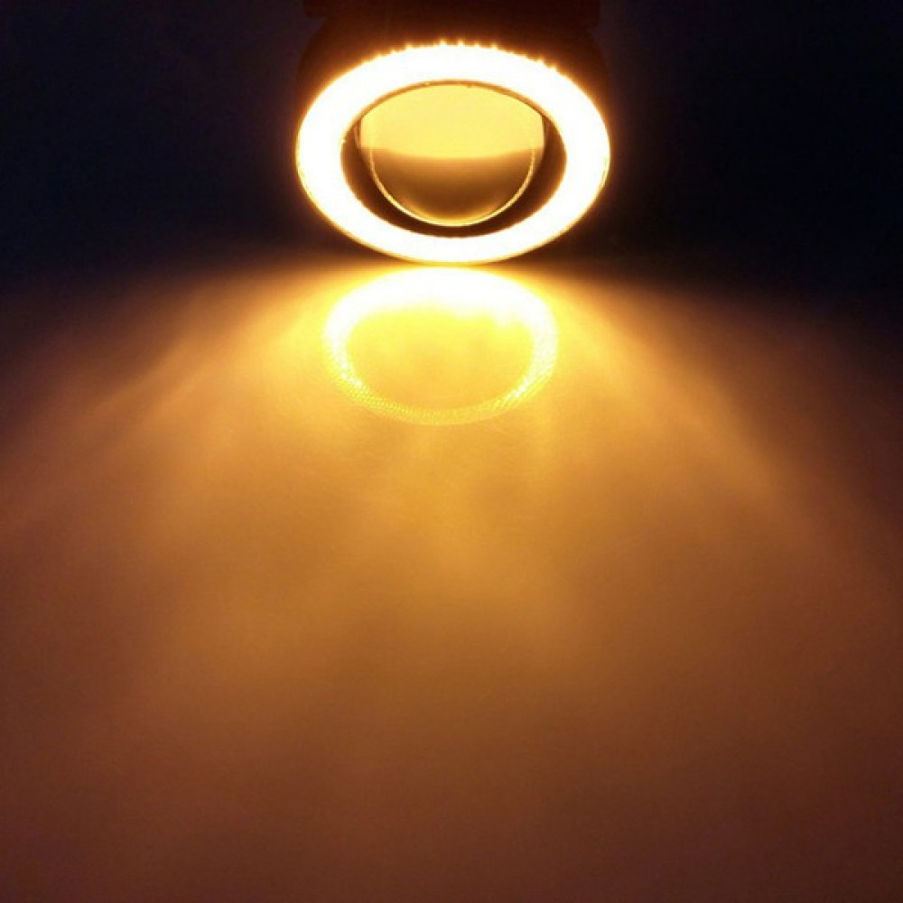 STS Oto Aksesuar Renault Clio 4 Uyumlu, Universal Mercekli LED Angel Sis Farı, 76MM Turuncu Renk Oto Boyaları Fiyatı