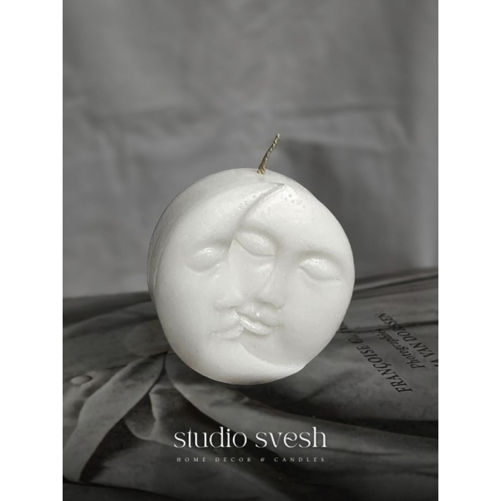 Studio Svesh Ay ve Güneş Kokulu Mum %100 Doğal Vegan Soya Mum Soy Wax Candle - Beyaz - 1 Adet Dekoratif Mum Fiyatı