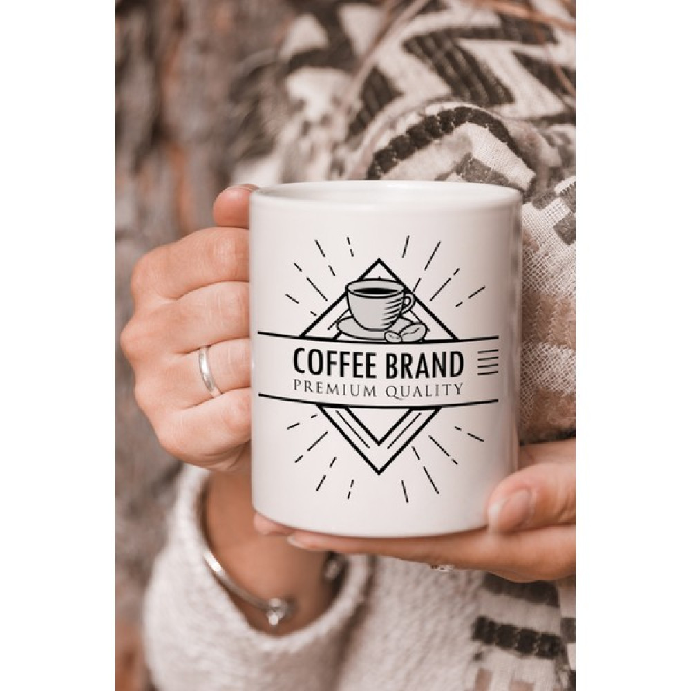 Stüdyo SM Coffee Brand Premium Quality Vektörel Çizim Baskılı Kupa Bardak Oto Boyaları Fiyatı