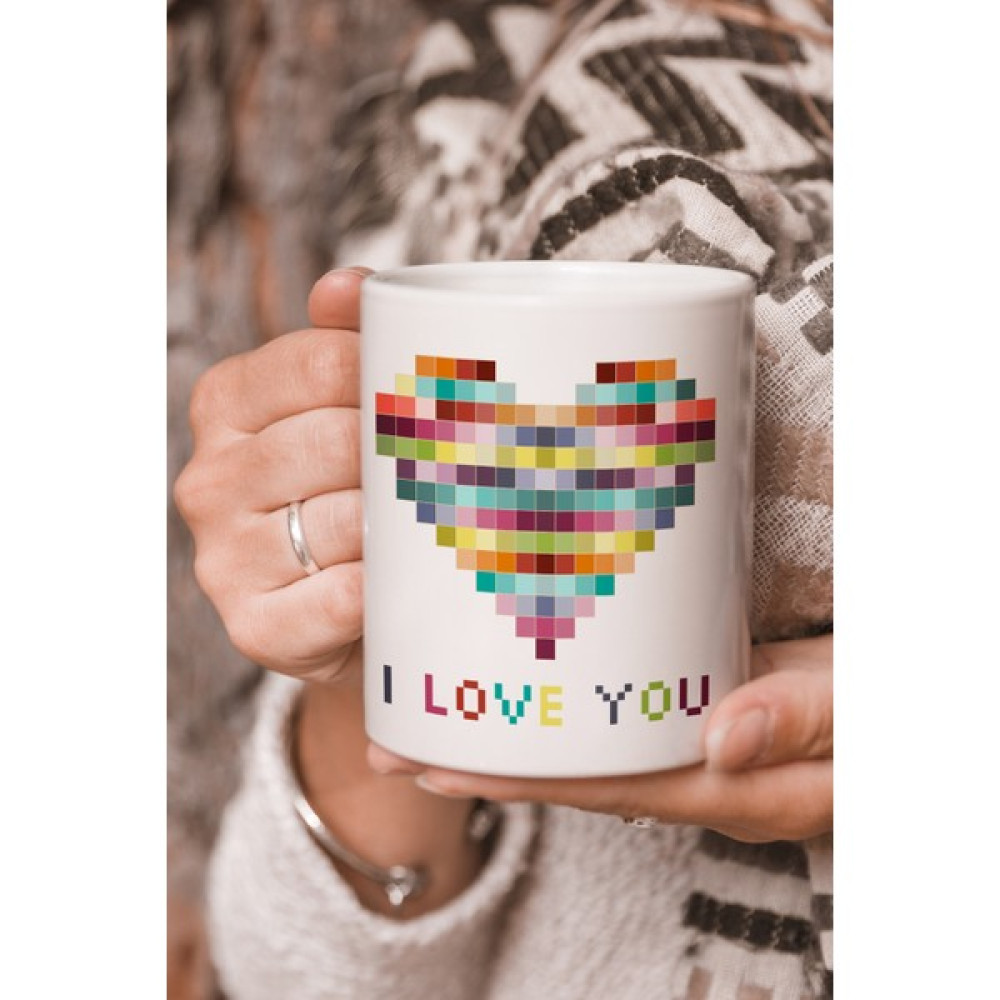 Stüdyo SM Vektörel Çizim I Love You Yazılı Logo Baskılı Kupa Bardak Oto Boyaları Fiyatı