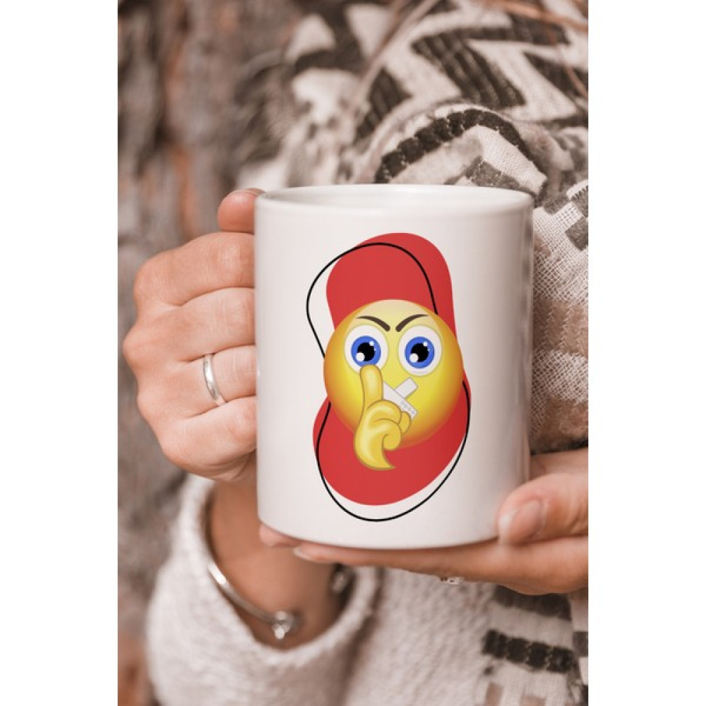 Stüdyo SM Vektörel Çizim Kırmızı Desenli Emoji Logo Baskılı Kupa Bardak Oto Boyaları Fiyatı
