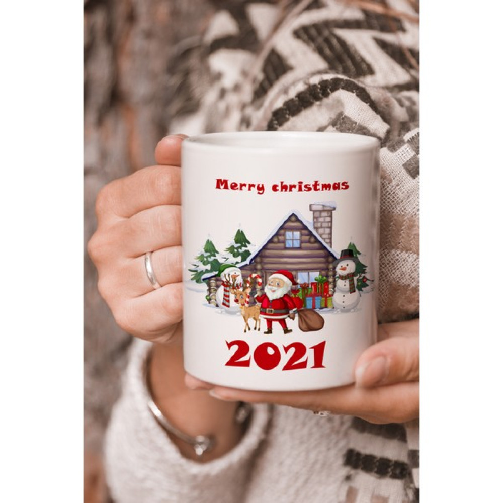 Stüdyo SM Vektörel Çizim Merry Christmas Mutlu Yıllar Noel Baba 2021 Logo Baskılı Kupa Bardak Oto Boyaları Fiyatı