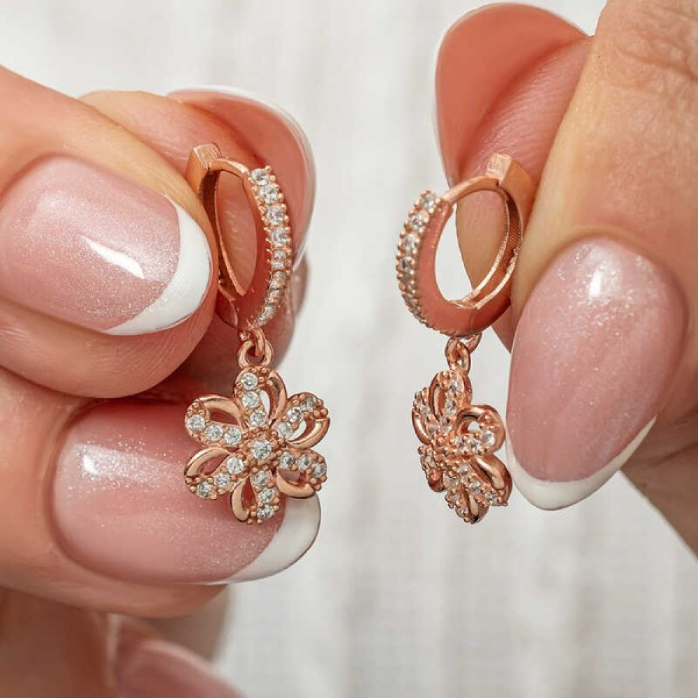 Stumbanng Gümüş Sallantılı Rose Çiçek Kadın Küpe Gümüş Küpe Fiyatı