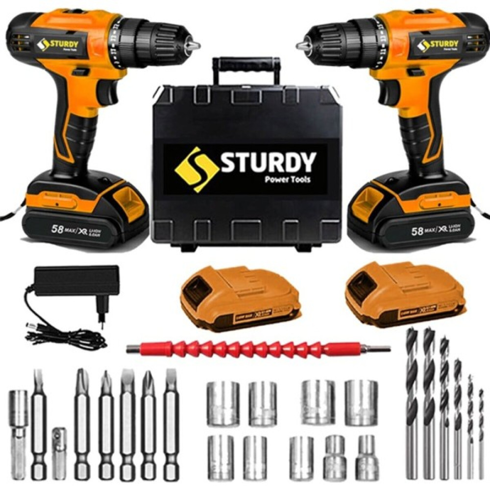 Sturdy 56V 6AH Metal Sanzumanlı Blaster Seri Setli Li-Ion Çift Akülü Matkap 27 Parca Setli Oto Boyaları Fiyatı