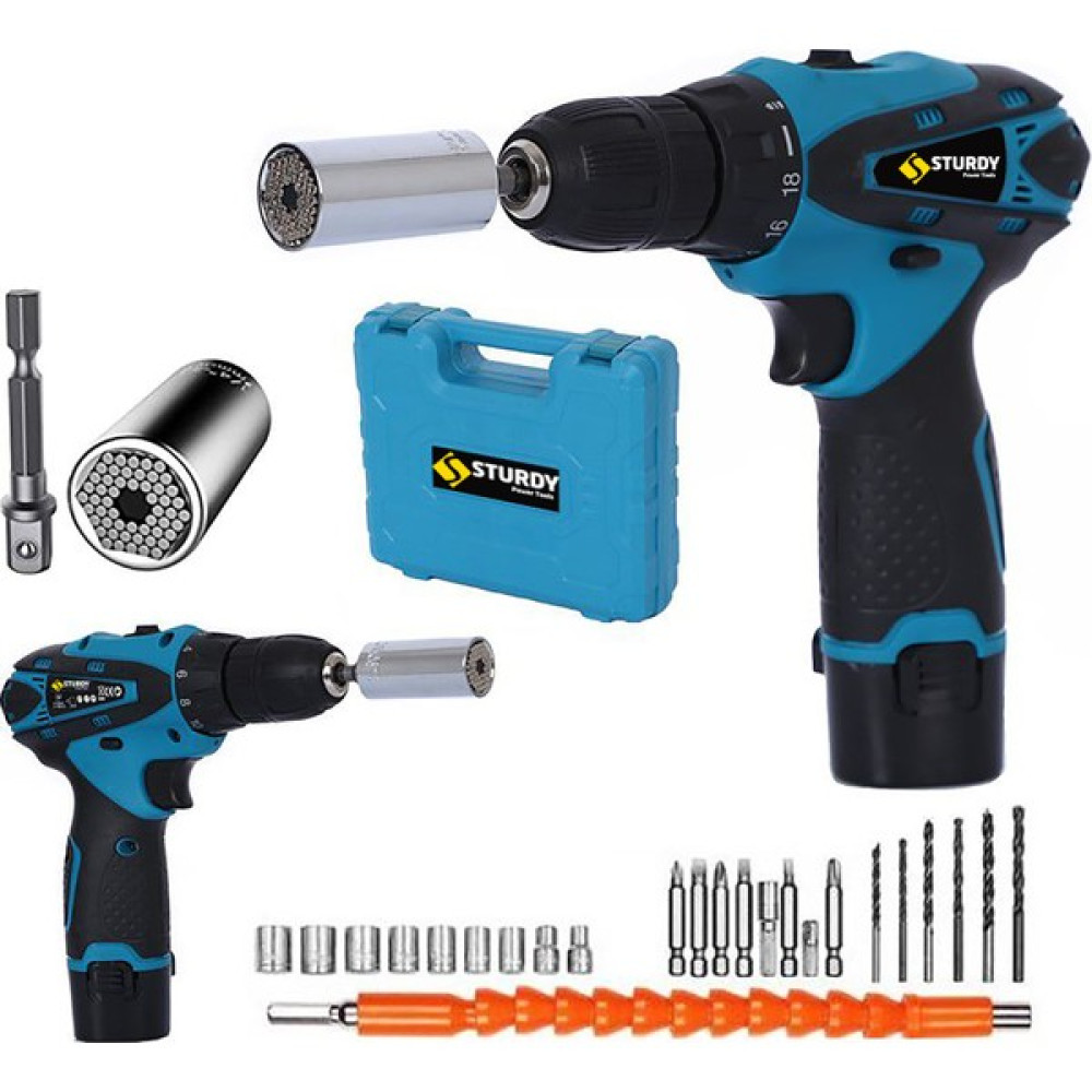 Sturdy Akülü Vidalama 36 V 5  24 PARÇA SETLİ 7-19 LOKMA UÇLU ARMUT MODEL ŞARJLI Matkap Elektrikli El Aletleri Fiyatı